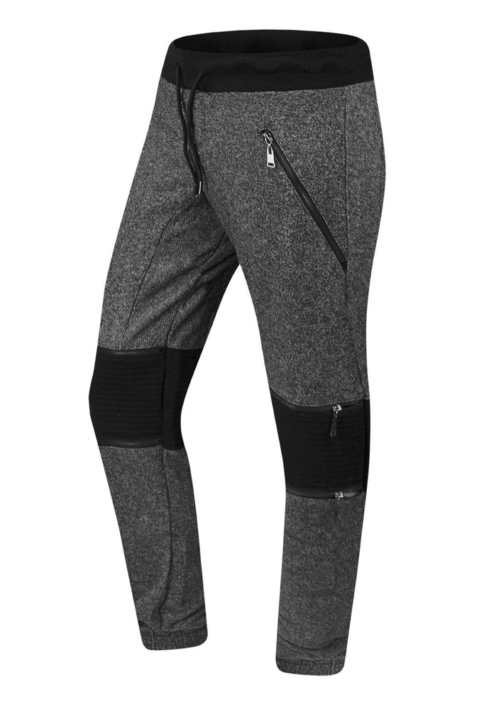 jogging pants with zipper pockets