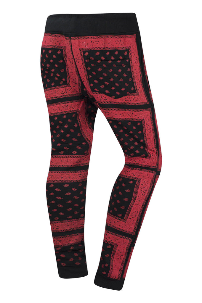 red bandana joggers mens