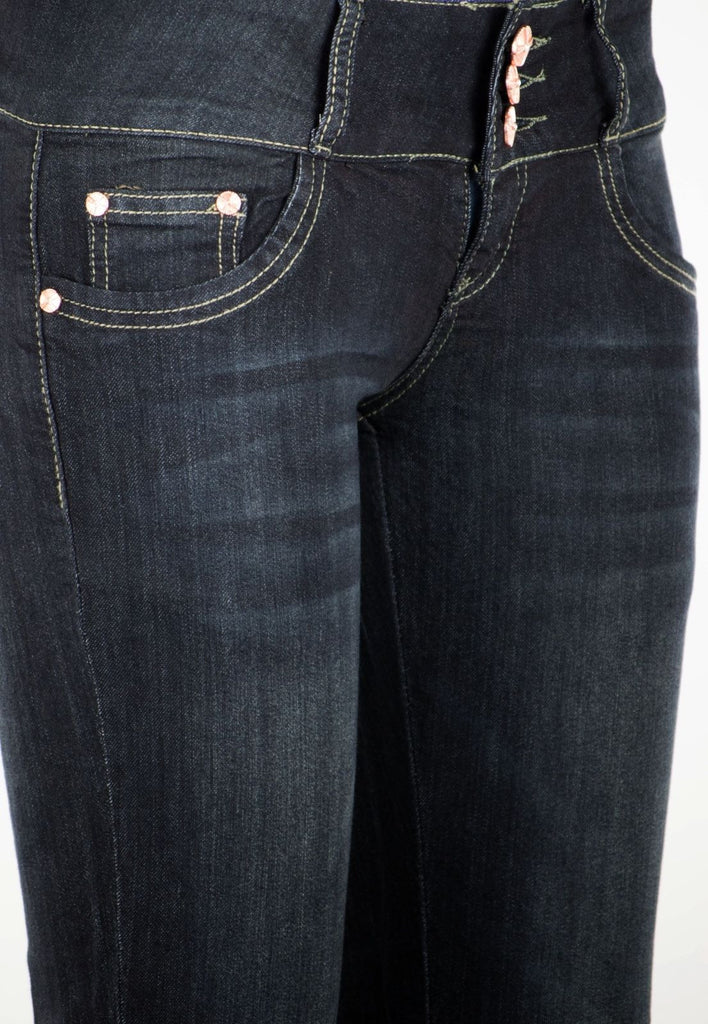 womens button jeans