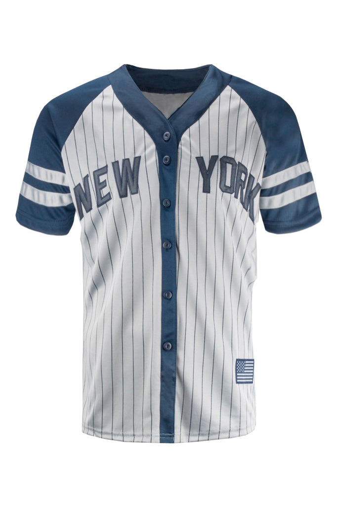 yankees button up jersey