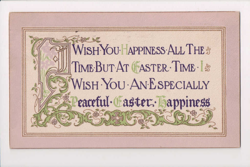 Easter I Wish You Happiness A M Davis Postcard A Kathys Postcard Emporium