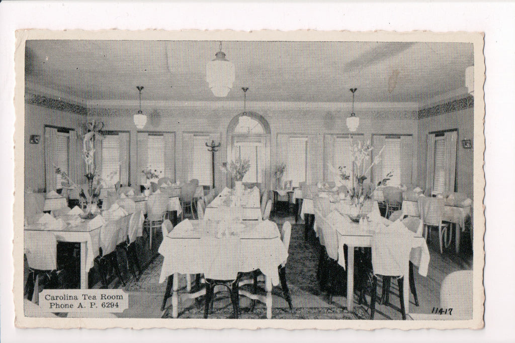 Nj Neptune Carolina Tea Room Interior Postcard D04182