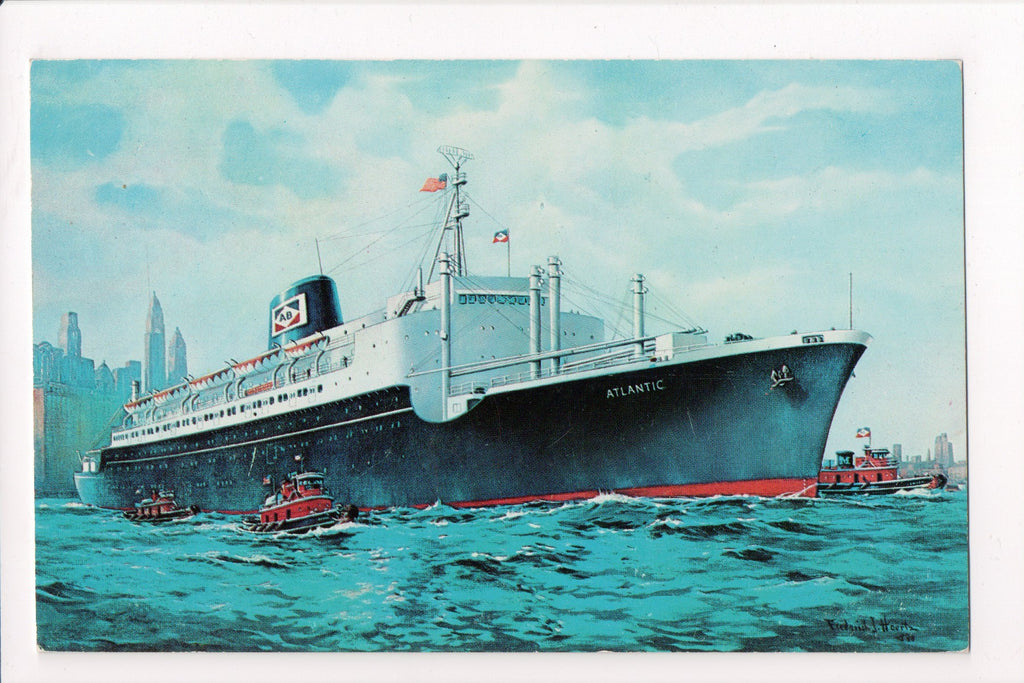 Ship Boat Or Steamer Postcard Atlantic Ss Atlantic F17029 Kathys Postcard Emporium