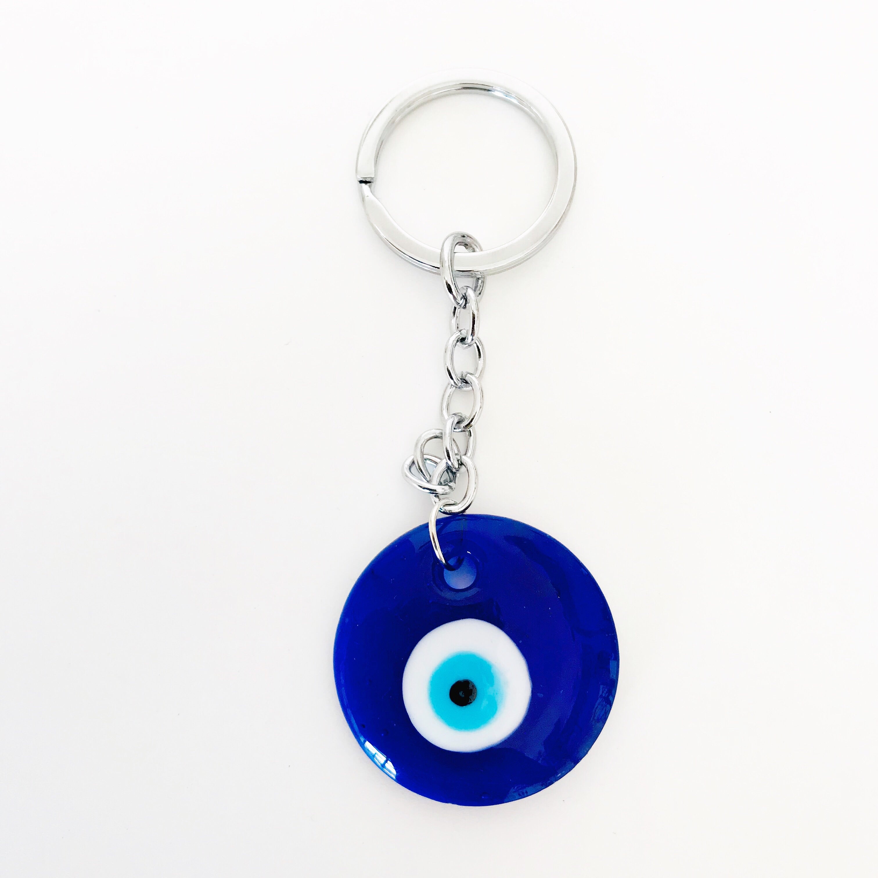 Evil Eye Glass Keyring – Matakii Shop