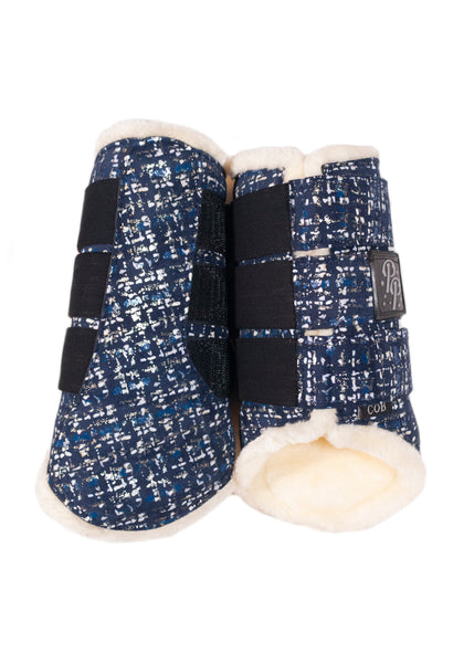 LE Paris Navy Suede Dressage Pad
