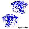 Car Stickers Tiger Roaring Decals For Doors Auto Tuning Styling Waterproof A Pair 34*24cm & 52*37cm  D20