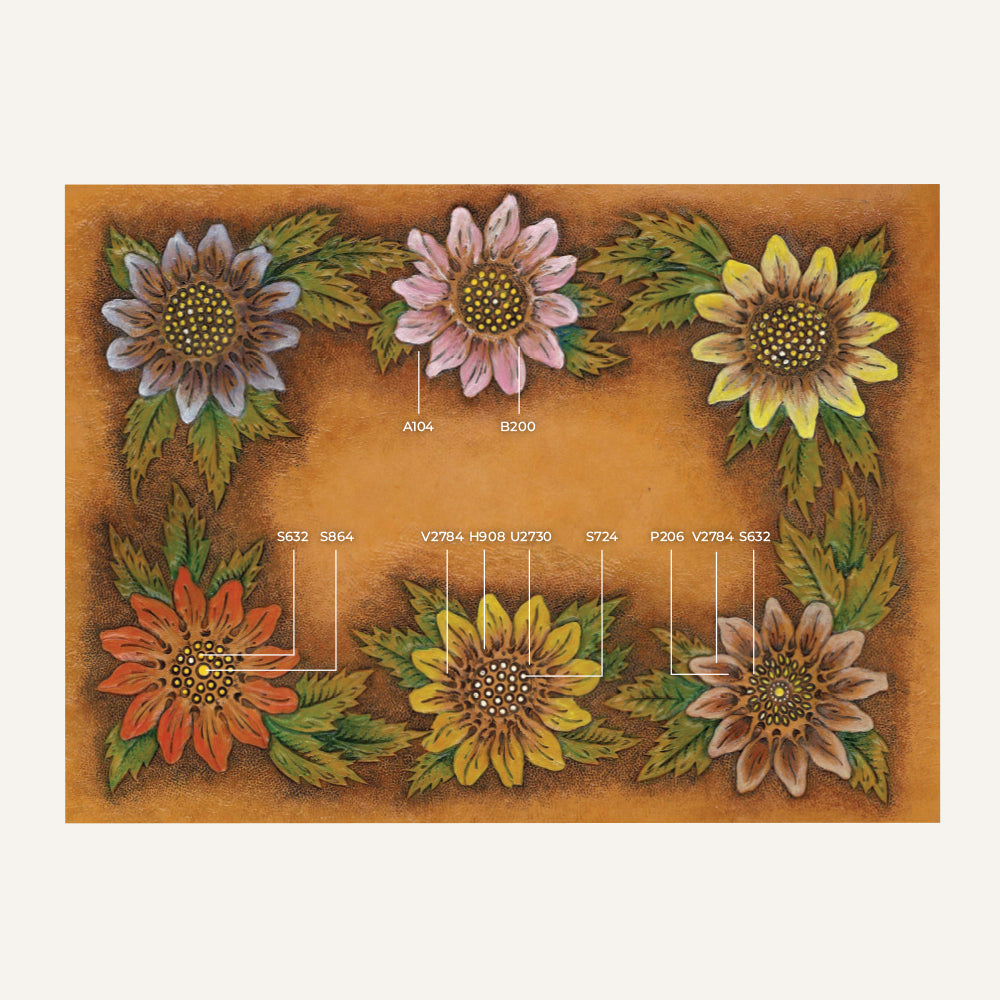 MakerAid® Flowers & Leaves #4 Easy Trace Reusable Pattern
