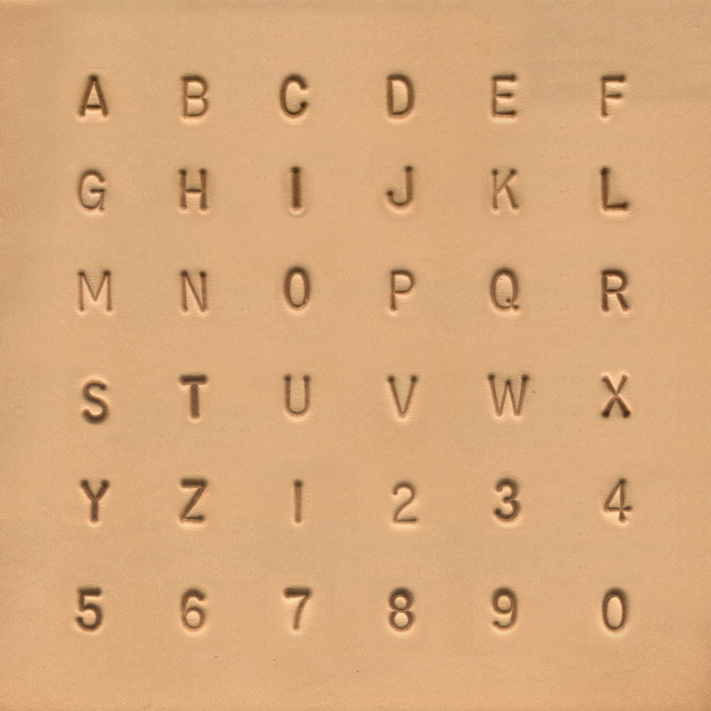 Simple Alphabet & Number Stamp 37 Pcs Set, 6.5mm (1/4")