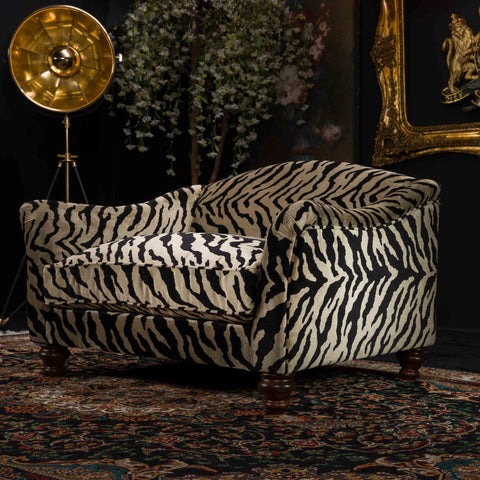 Zebra print loveseat