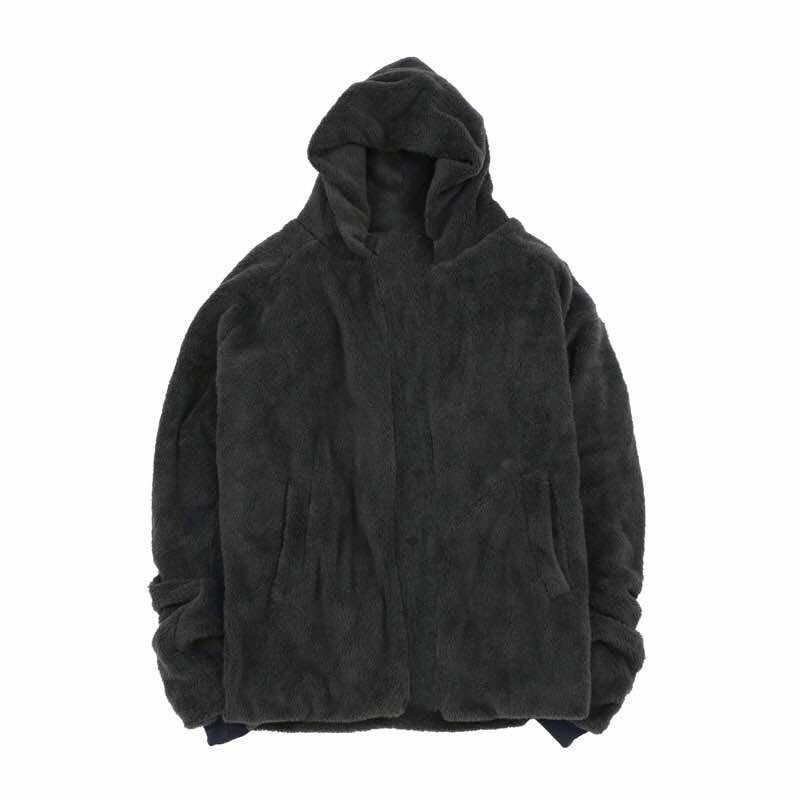 sherpa black hoodie