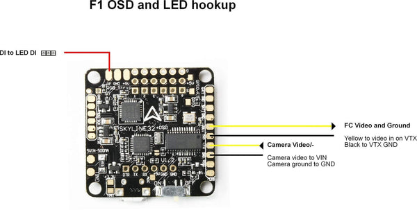 Emax F1    F3 Osd Flight Controller Osd  Video Wiring