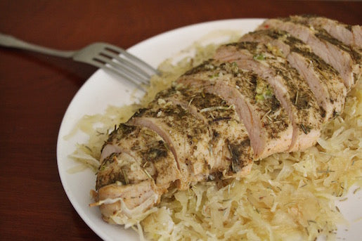 Savory Oven Baked Turkey Tenderloins with Cabbage