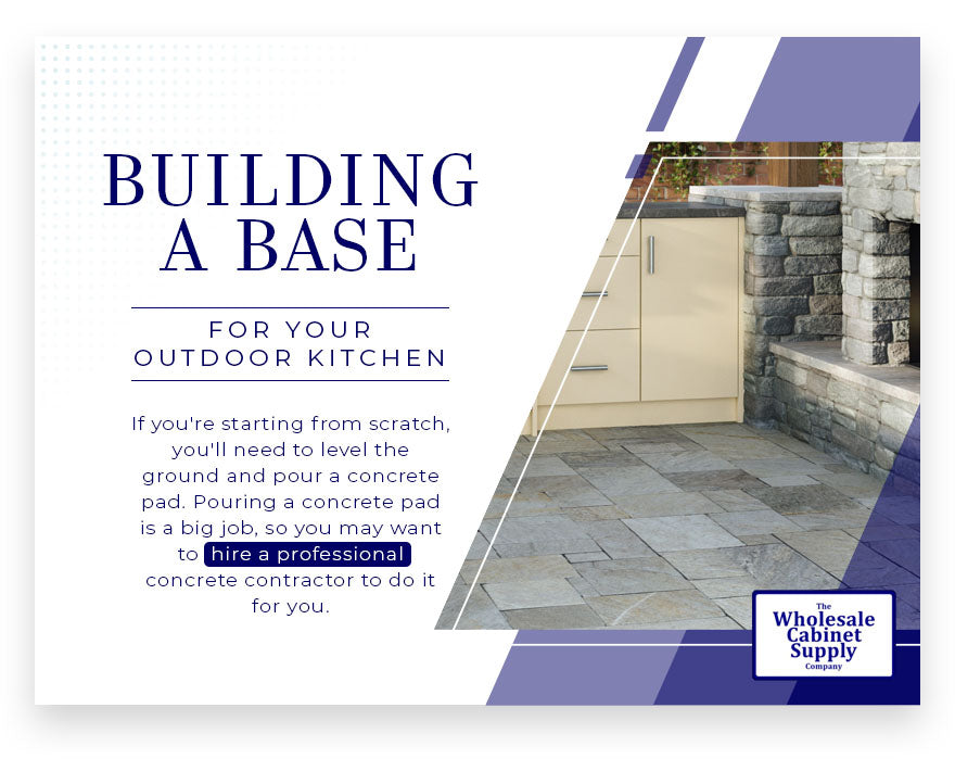 building a base outdoor kitchen