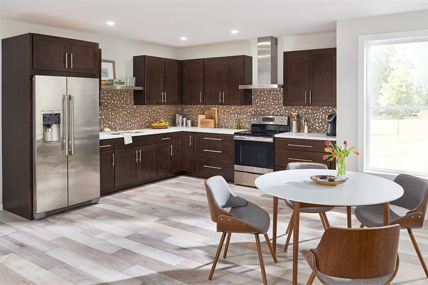 kitchen brown cabinets