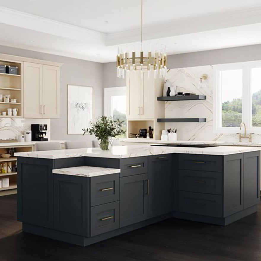 kitchen with marble accents