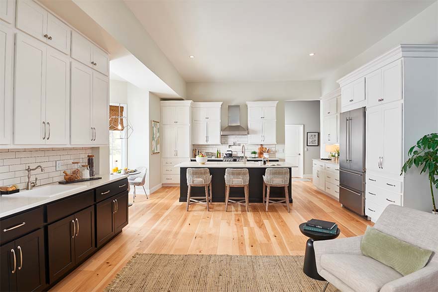 kitchen with cabinets