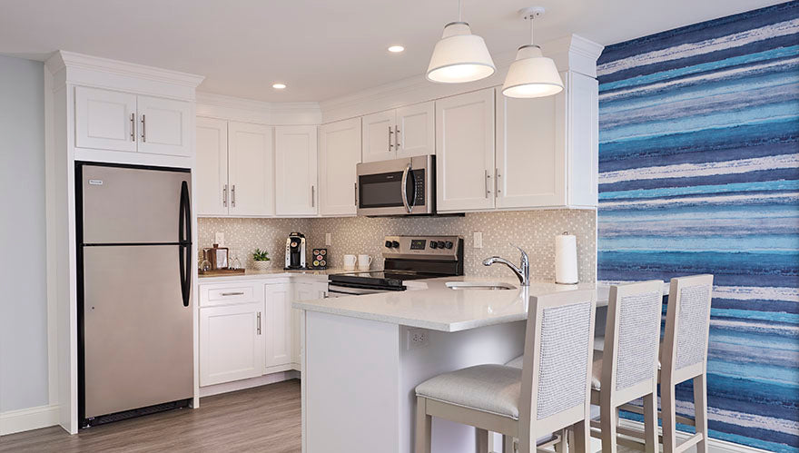 kitchen with pendant lighting