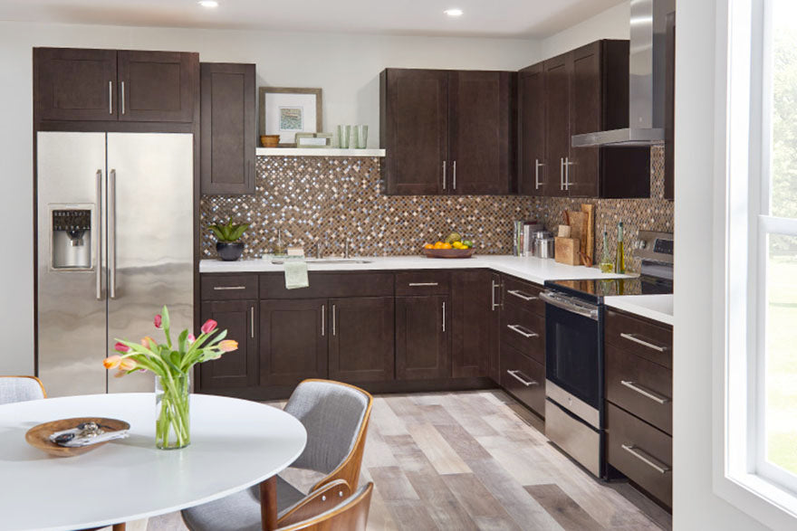 kitchen with vinyl plank flooring