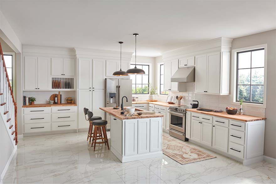 white kitchen cabinets