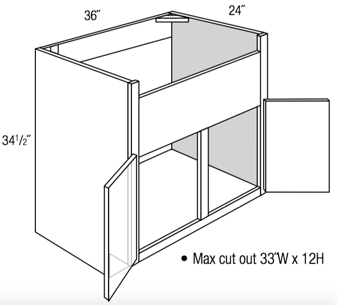 SB33 - Dover White - Sink Base - Sink Base - Double Doors - Wholesale  Cabinet Supply