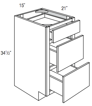 Vdb1521 Norwich Slab 3 Drawer Vanity Base Wholesale Cabinet