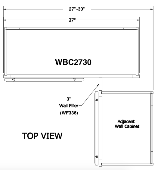 Wbc2730 Dover White 30 High Wall Blind Corner Cabinet