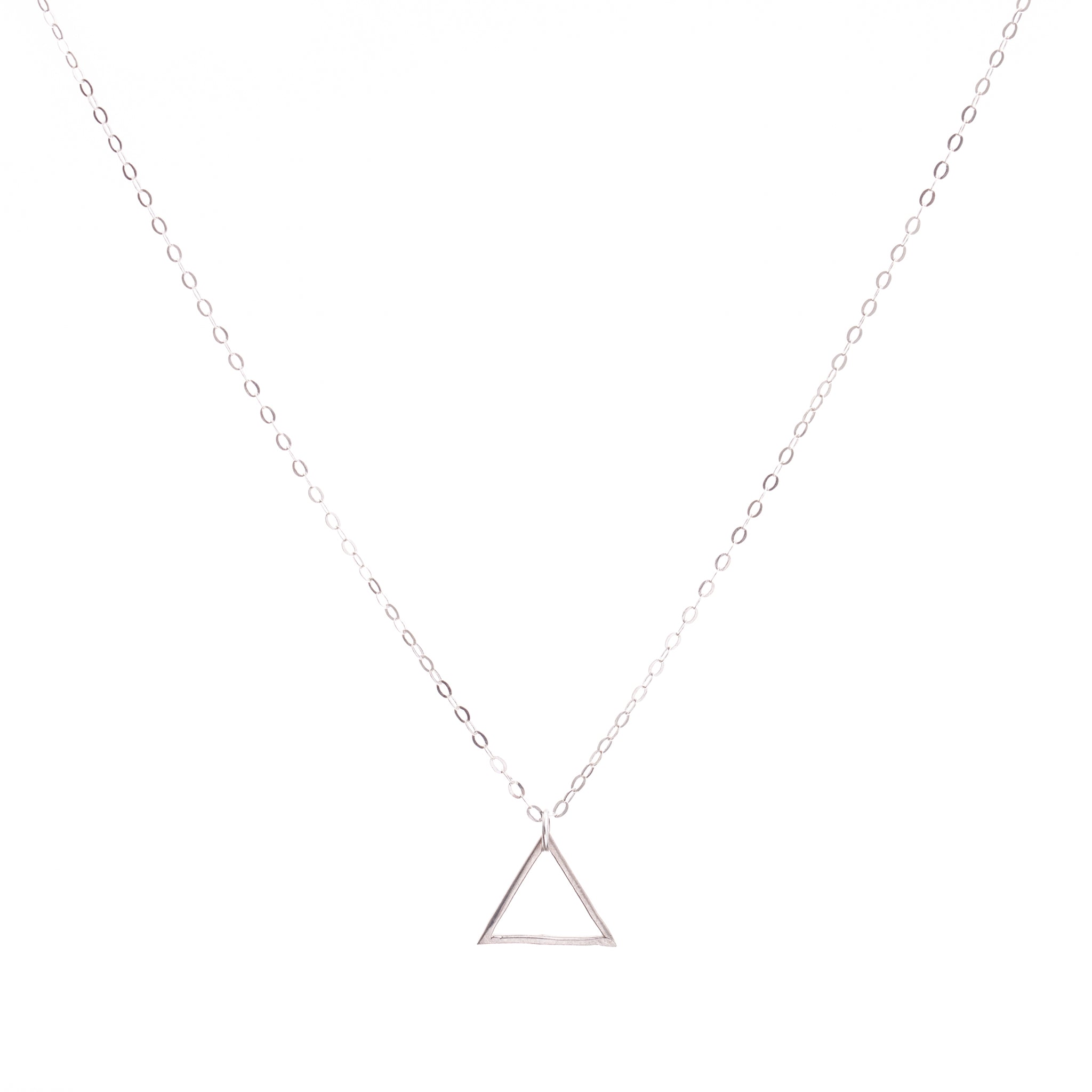 Silver Triangle Necklace – Oh My Clumsy Heart