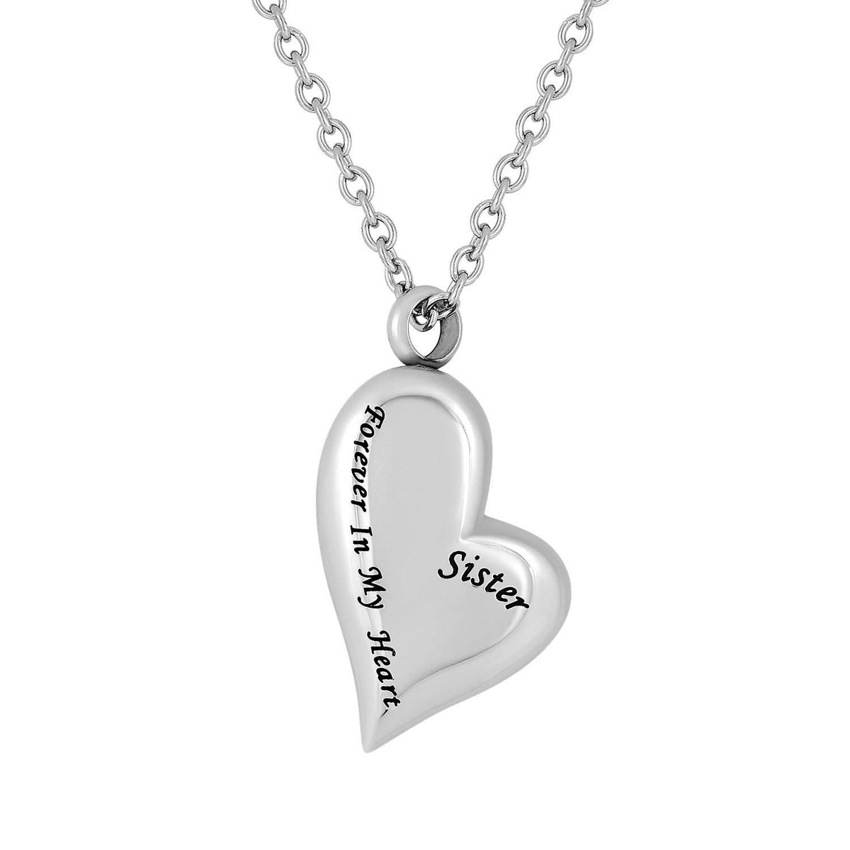 Sister Forever in My Heart Cremation Necklace for Ashes | Urn Jewelry ...