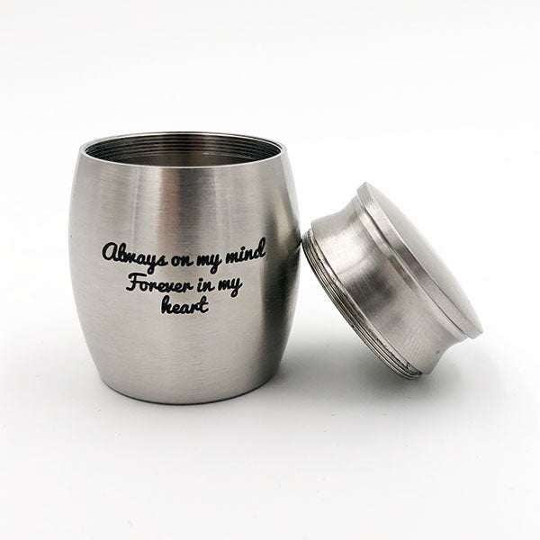 Always In My Heart Small Mini Black Urn For Cremated Ashes Forever In My Heart Jewelry