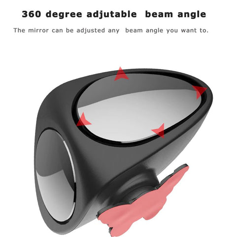 Stick On Side Blind Spot Mirror For Car -  Wide Angle 360 Rotation