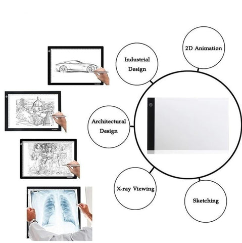 LED Digital Tracing Light Drawing Board - A4 Art Graphic Box