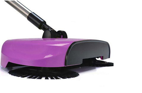 Cordless Floor Magic Broom Sweeper - Stainless Steel Hand Push Cleaner