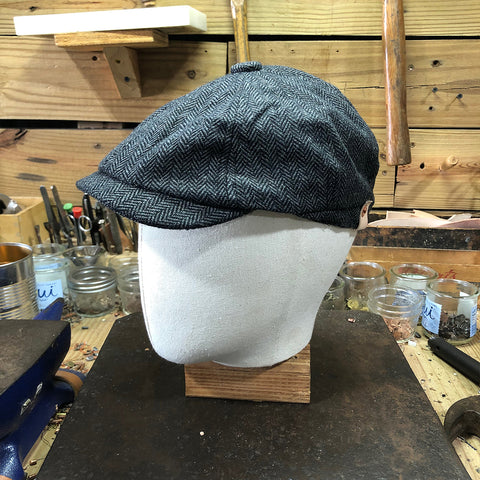 Ciano Farmer Denim Co. Paperboy 100% wool Harringbone Cap