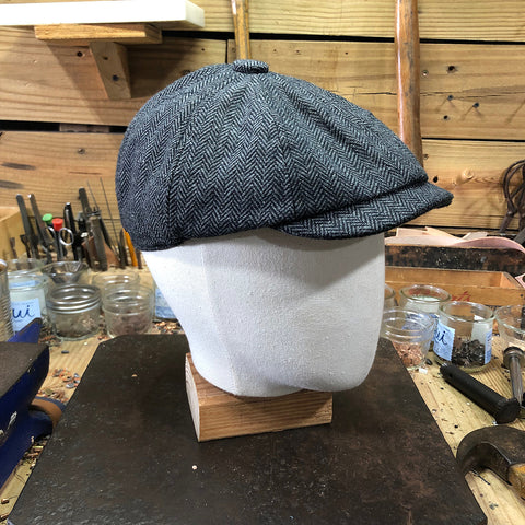 Ciano Farmer Denim Co. Paperboy 100% wool Harringbone Cap