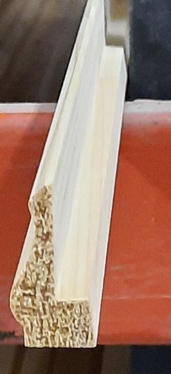 Moulure quart-de-rond en pin jointé appêté blanc de 11/16 po x 11