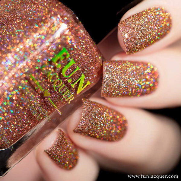 Waterfall on orange loose glitter - My Nail Polish Online