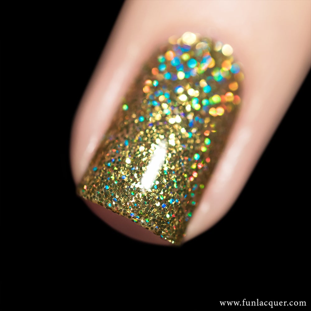 Make A Wish Gold Holographic Glitter Nail Polish F U N Lacquer