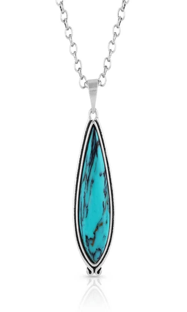 Montana Silversmiths Oasis Waters Oval Turquoise Necklace