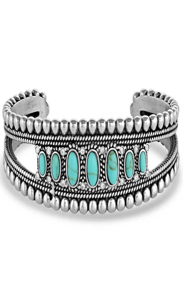 Montana Silversmiths - Lucky Roads Turquoise Cuff Bracelet