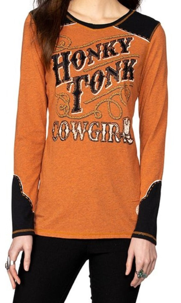 Double D Ranch Honky Tonk Cowgirl Tee Shirt in Shasta