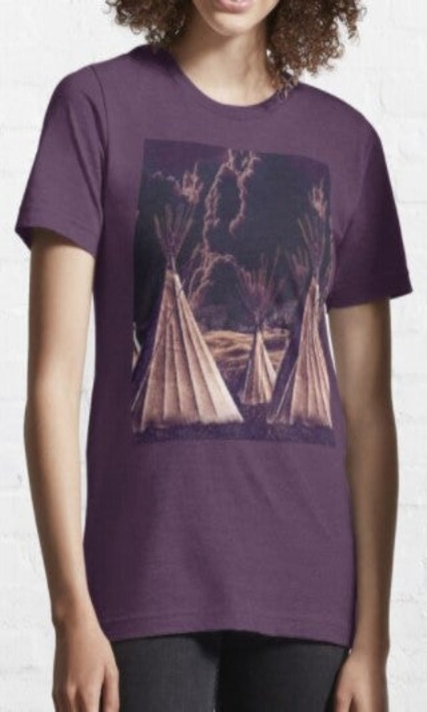 Cowgirl Kim Apache Teepee Tee - Purple - Medium Only