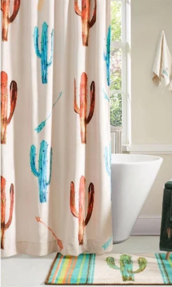 Cactus Printed Shower Curtain