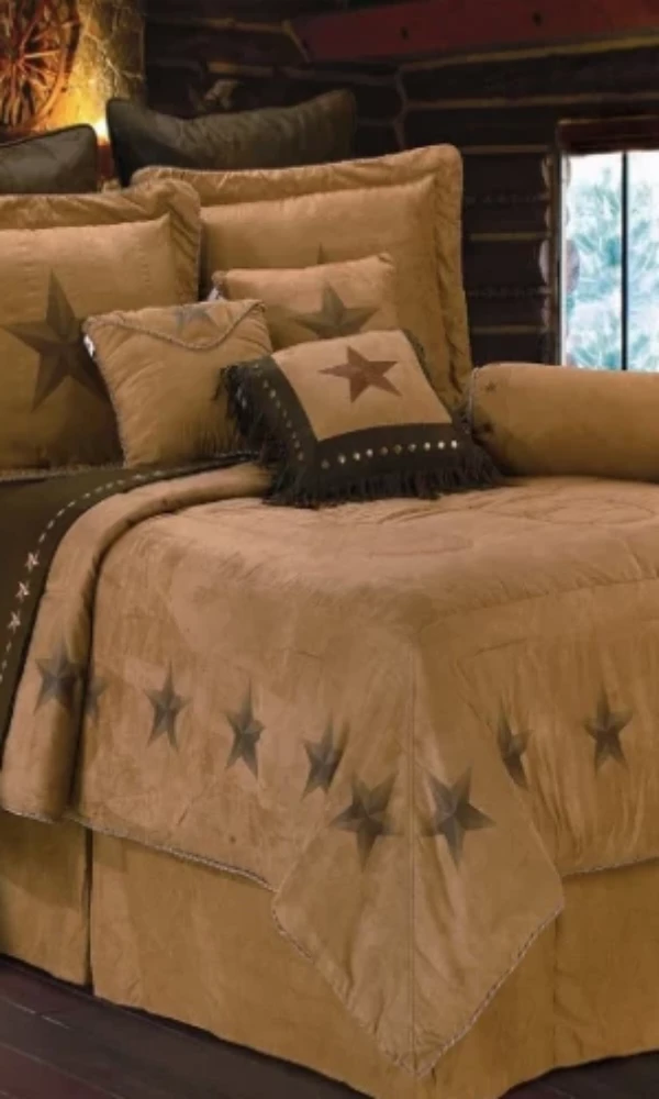 Luxury Star Faux Suede Comforter Set