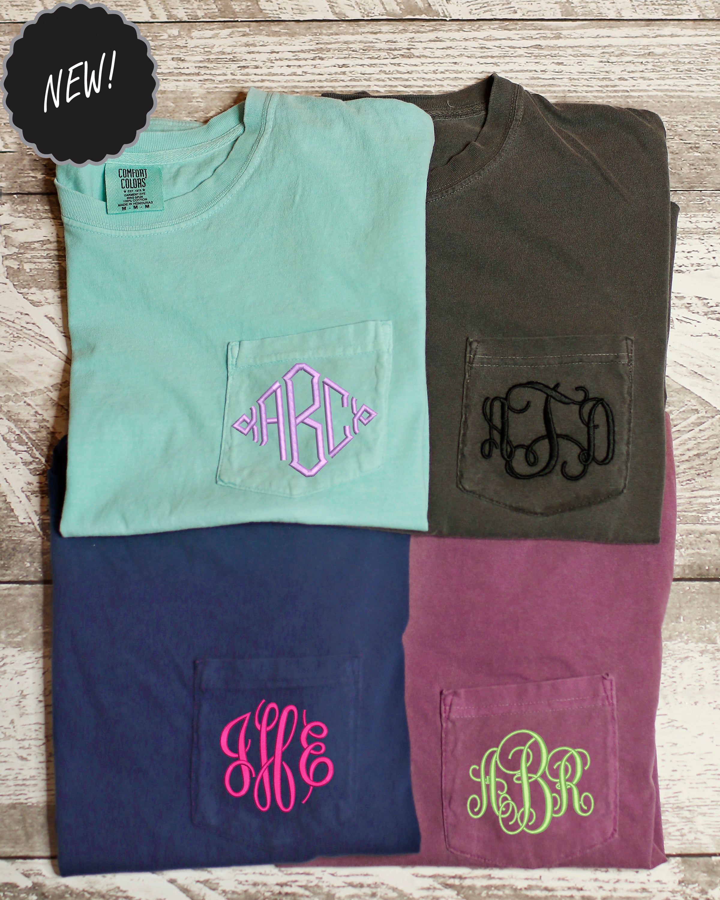 comfort colors monogrammed sweatshirt