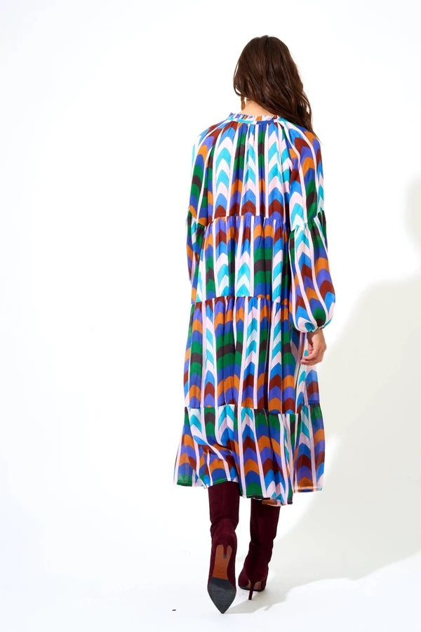 Milano Balloon Sleeve Midi Dress