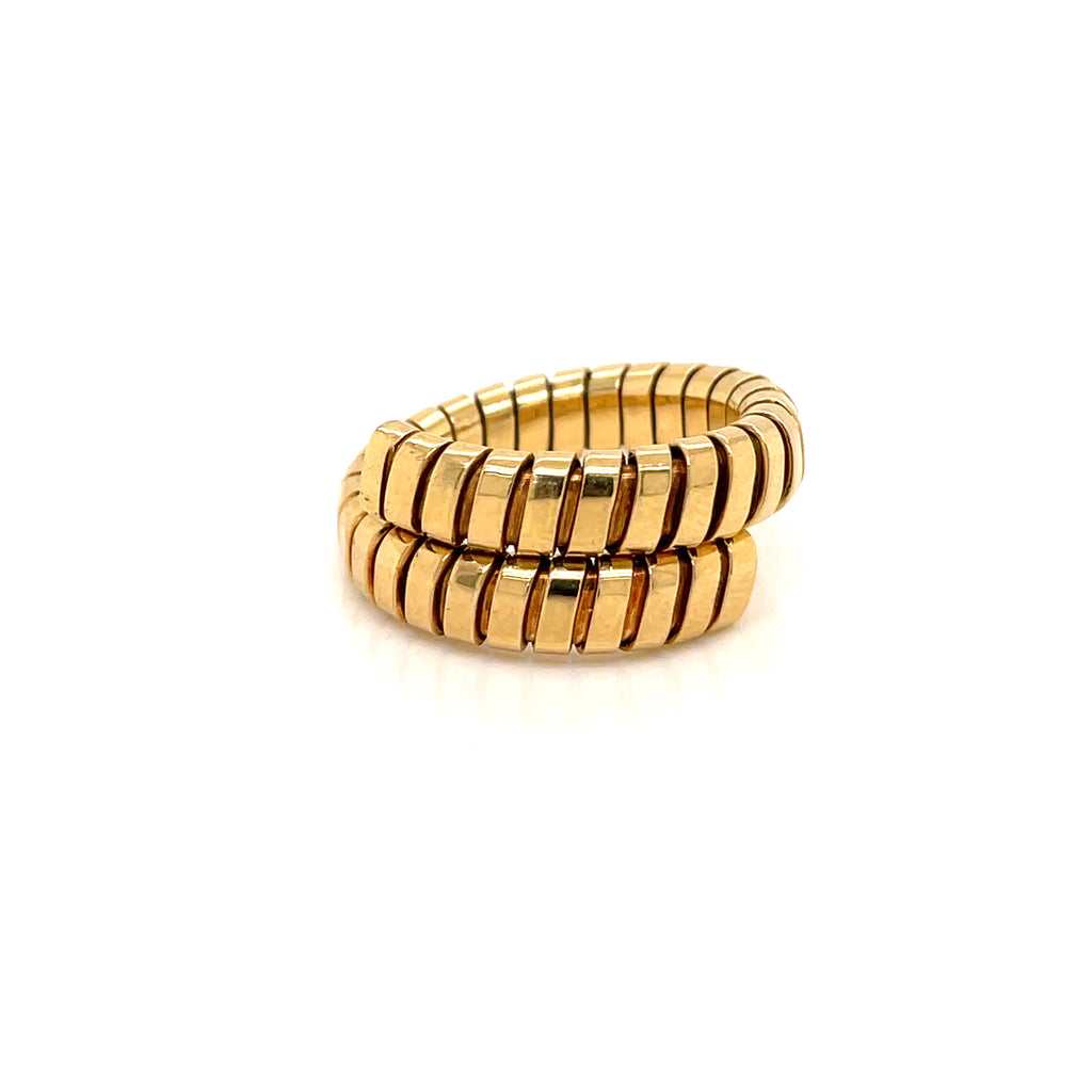 Bulgari Tubogas Gold Ring – De Maria Jewelry