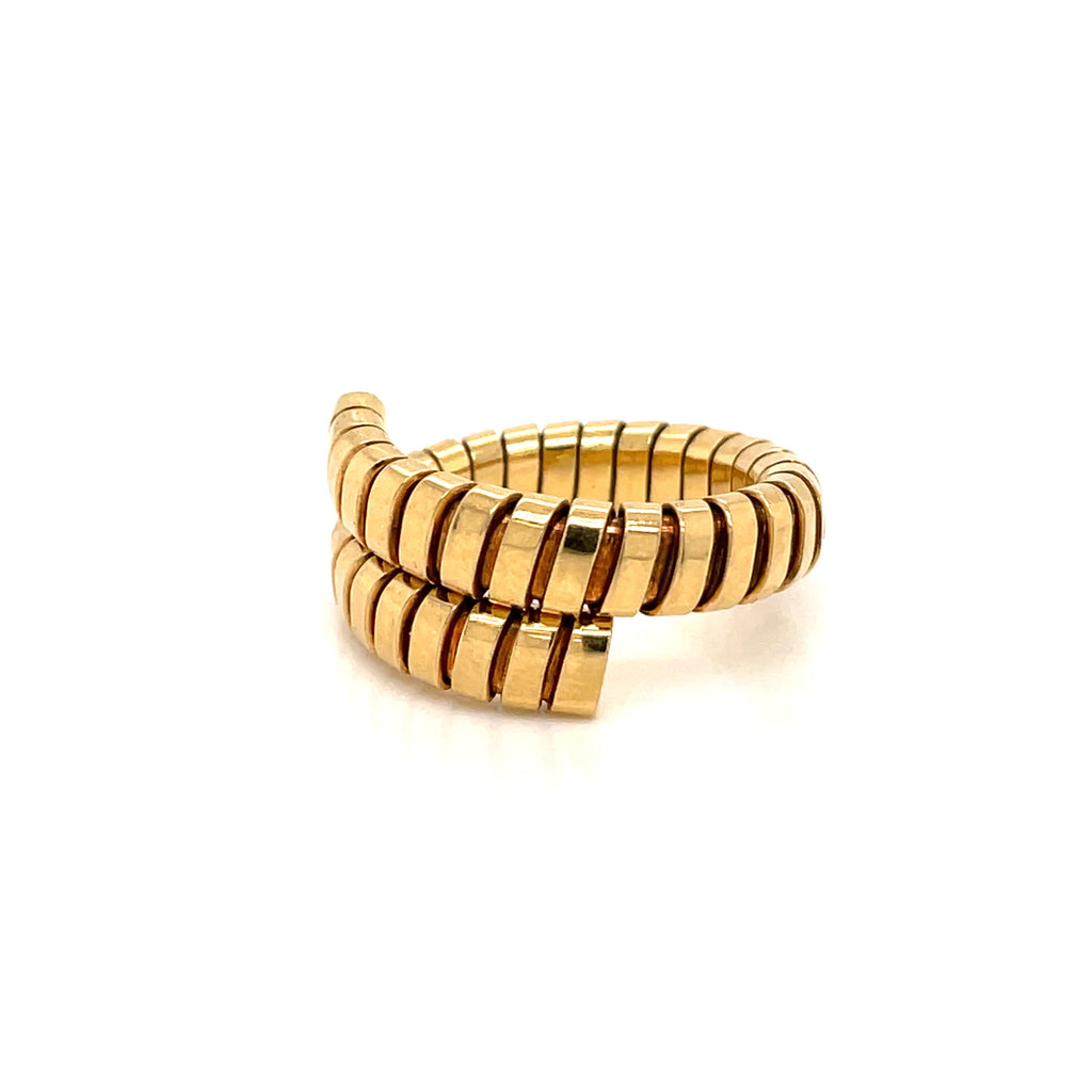 Bulgari Tubogas Gold Ring – De Maria Jewelry