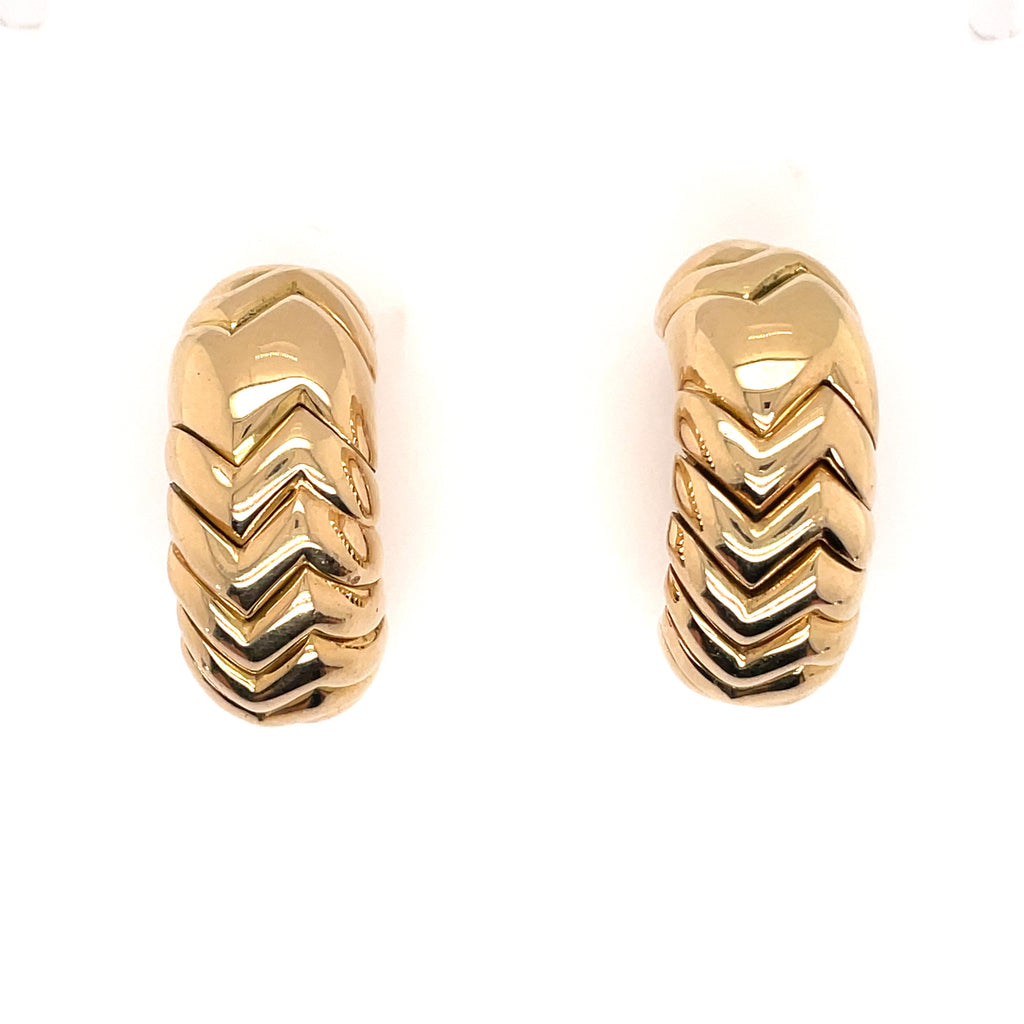 Bulgari Spiga Gold Vintage Earrings – De Maria Jewelry