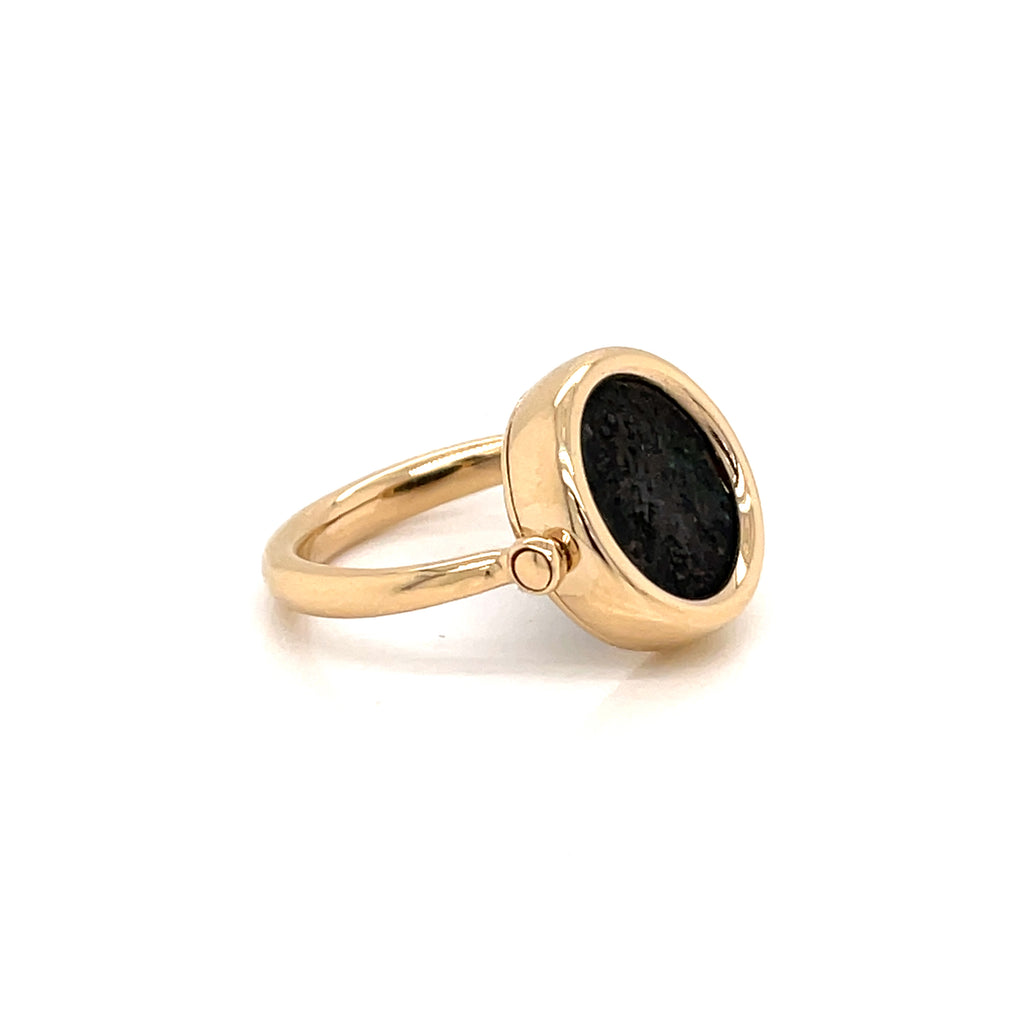 Bulgari Monete Ancient Coin Gold Flip Ring – De Maria Jewelry