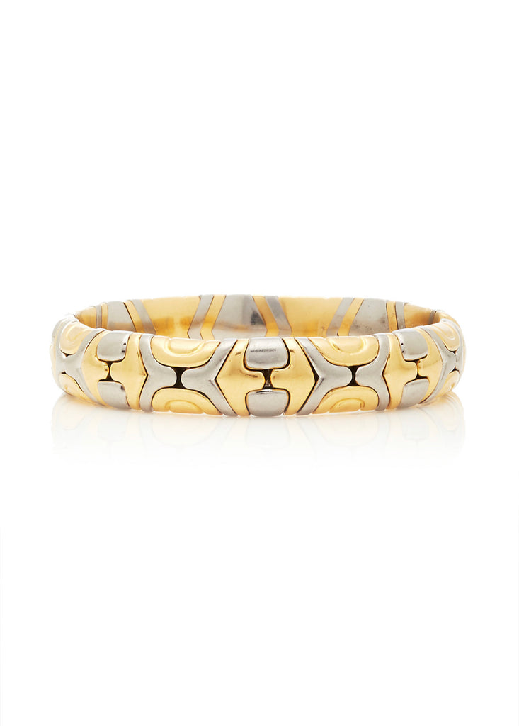 Bulgari Alveare Gold and Steel Cuff Bangle – De Maria Jewelry